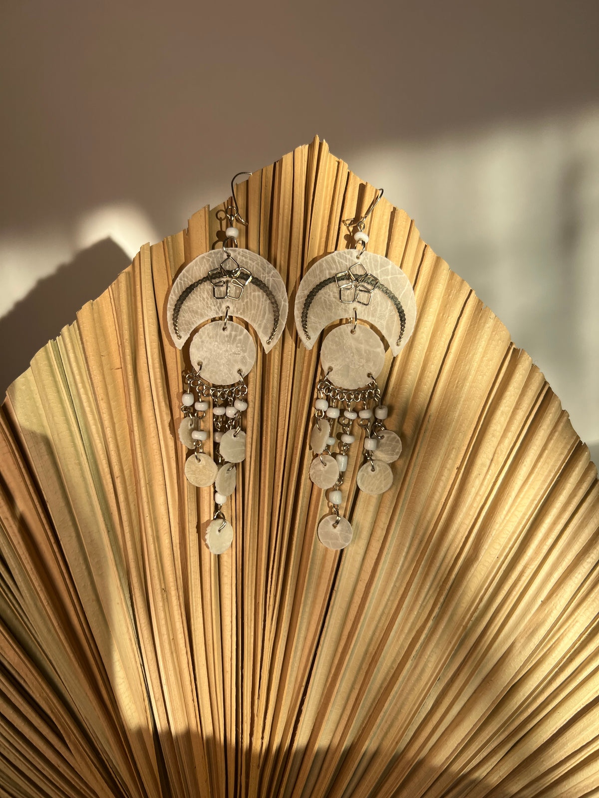 Half Moon Paiche Scale Earrings